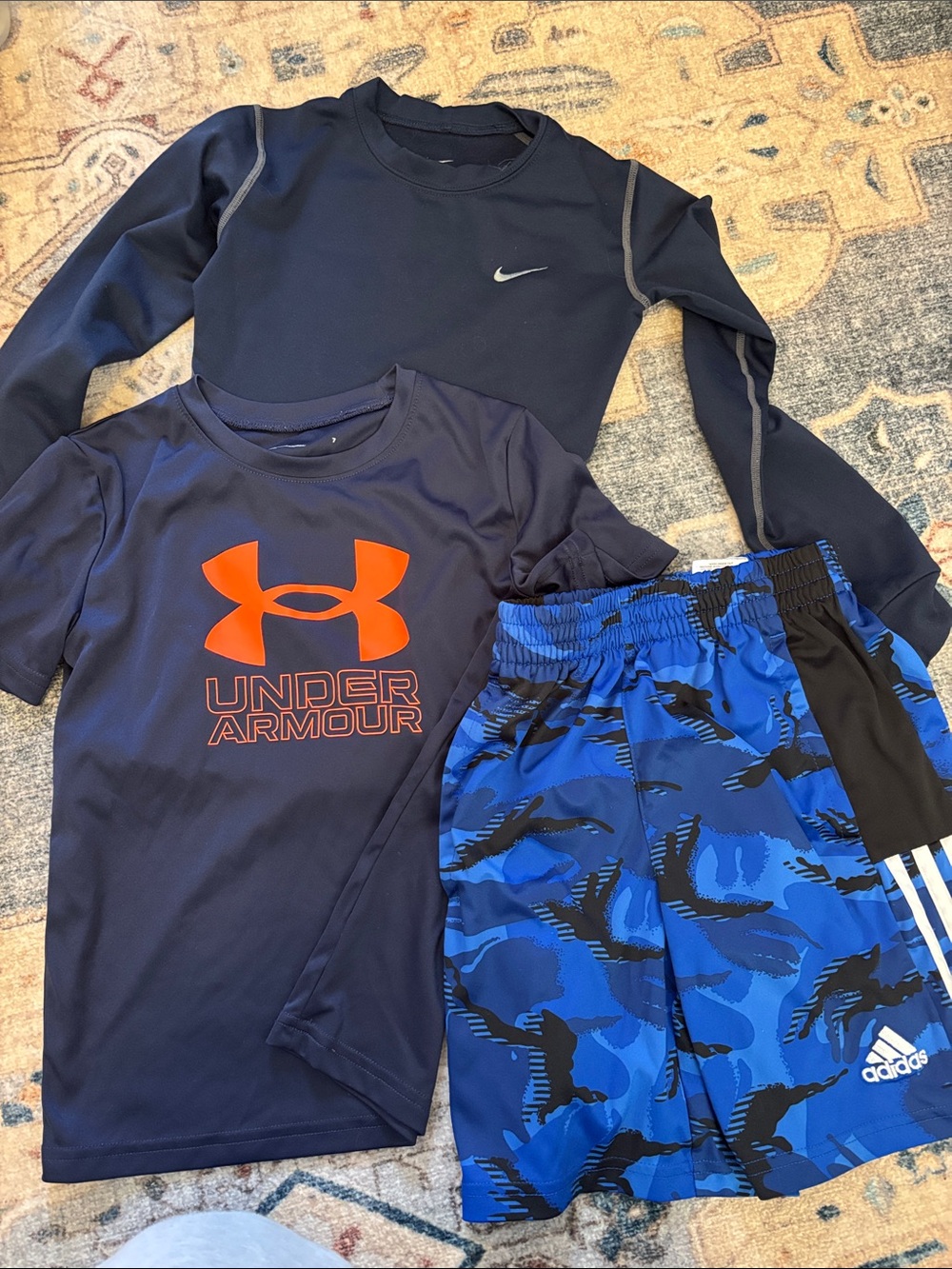 Soccer bundle! Under Armour, Nike base layer adidas shorts, size 7